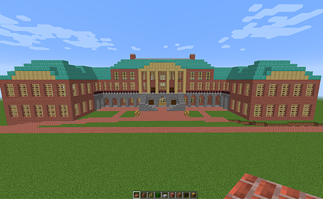 Reynolda Hall on Minecraft