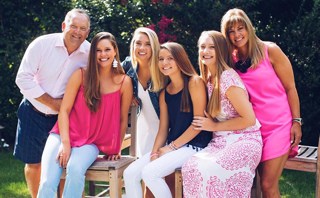 Marlee Rich (second from left) with her family.