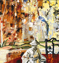 Page Laughlin, 2002-04; "Untitled (Chinaman)"; Oil on panel 38" x35.5"