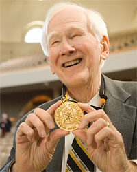 Chaplain Emeritus Ed Christman ('50, JD '53) was awarded the Medallion of Merit in 2007.