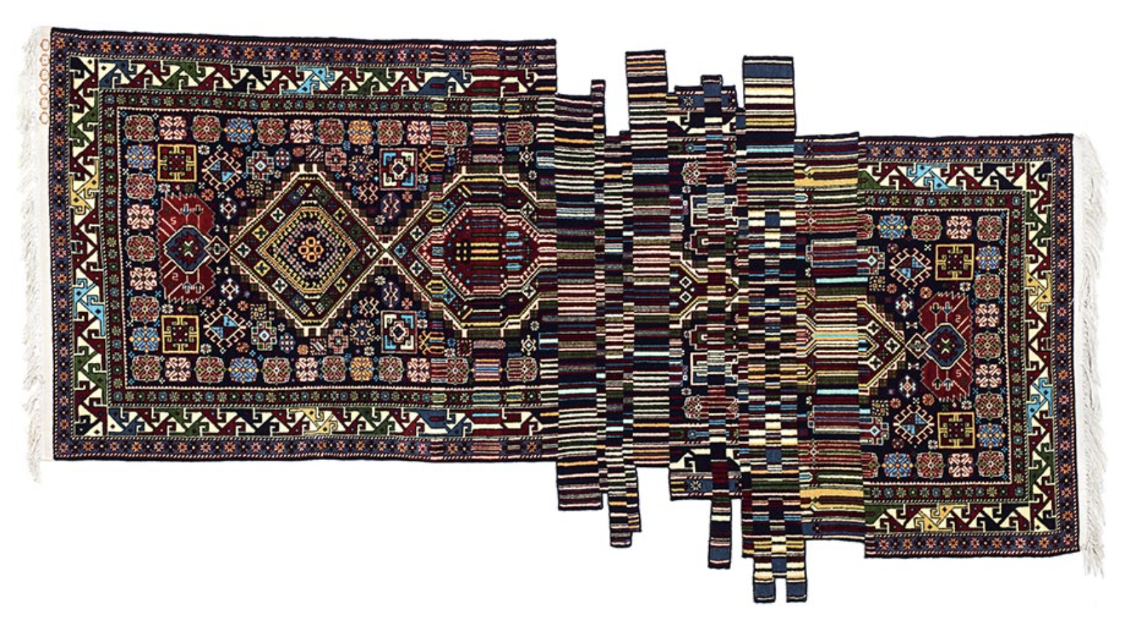 DNA, 2016 Handmade wool carpet 51 × 94 in Courtesy artist and Sapar Contemporary, New York
