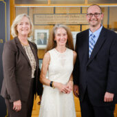 Dr. Susan R. Wente (left), Megan Medica, Jarrod Atchison