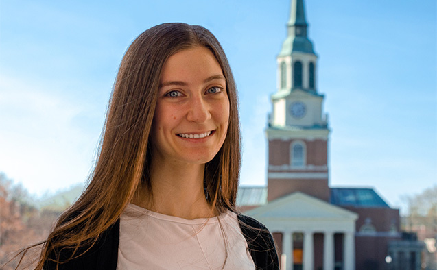 WFU student Jessica Mark, a participant in the Virtual Tutoring program