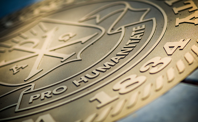 close up image of WFU seal