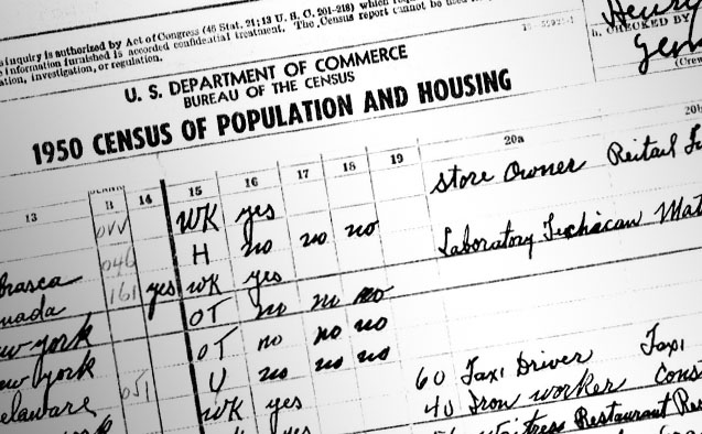 snapshot of census record