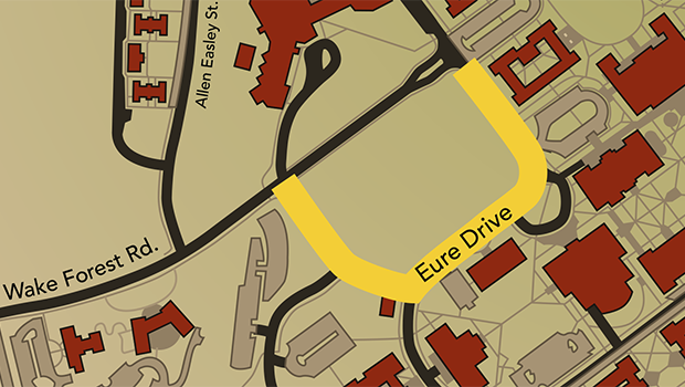 Map showing Eure Drive