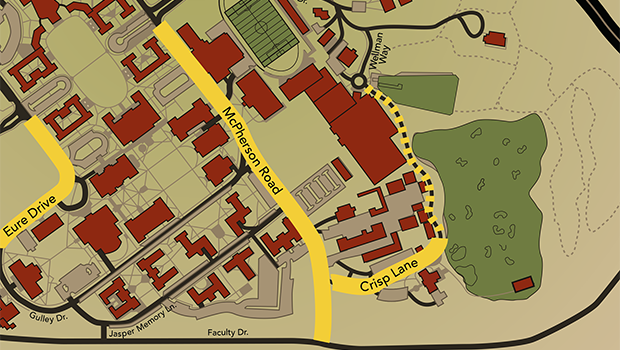 Map showing McPherson Road