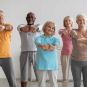 older adults stretching