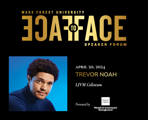 WFU Face to Face will host Emmy Award-winning comedian Trevor Noah