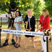 University leaders attend ribbon-cutting at KinderCare at Wake Forest.