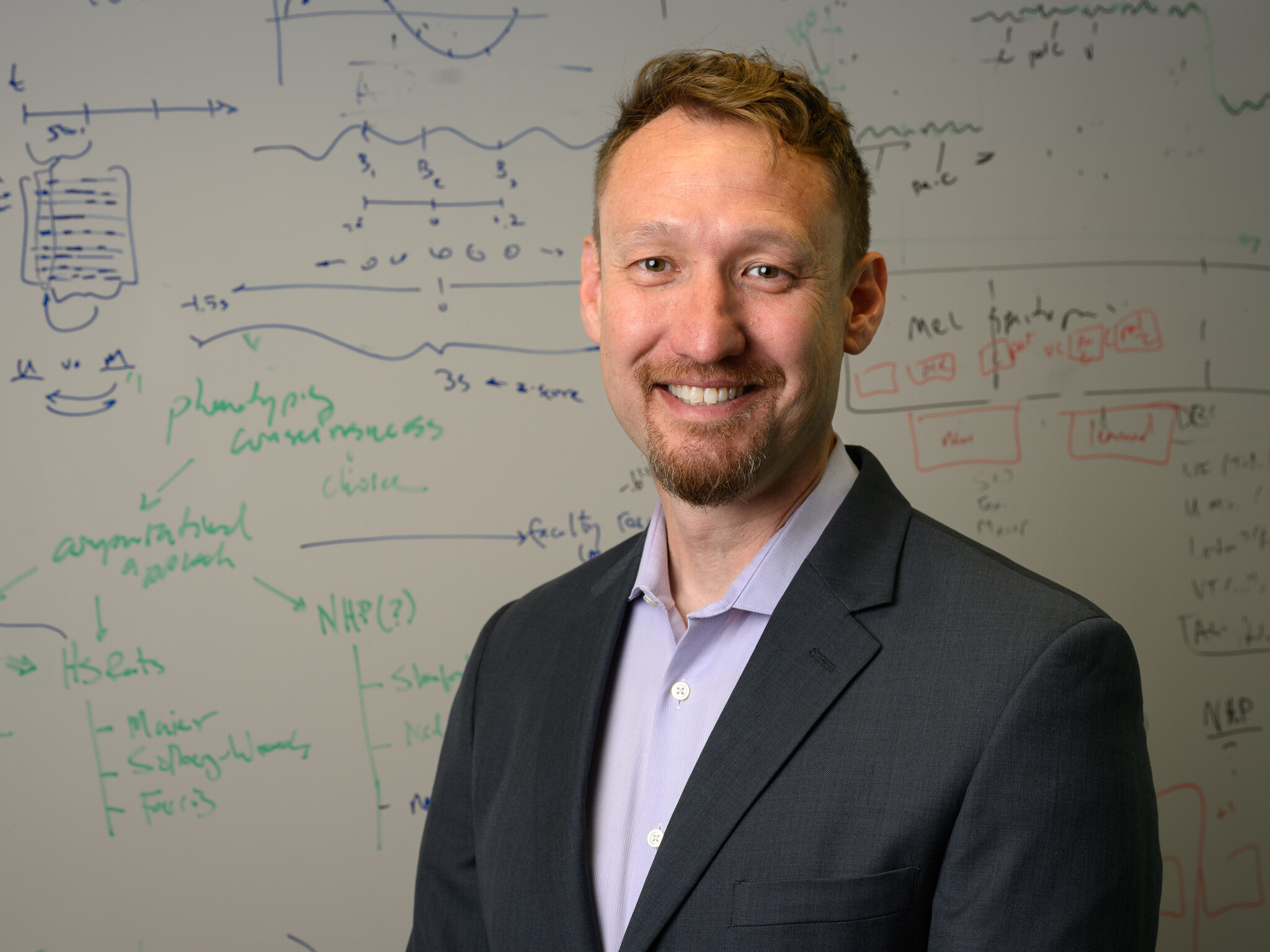 Boswell Presidential Chair of Neuroscience and Society and Wells Fargo Faculty Scholar Ken Kishida poses for photos at his lab at One Technology Place in Downtown Winston-Salem on Friday, June 6, 2025.