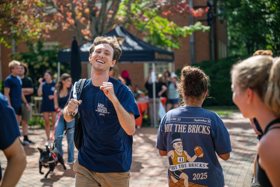 Wake Forest University Students, Faculty, and Staff participate in Hit The Bricks, a running and relay event to raise money for the Brian Piccolo Caner research fund on Wednesday Oct 1st 2025.