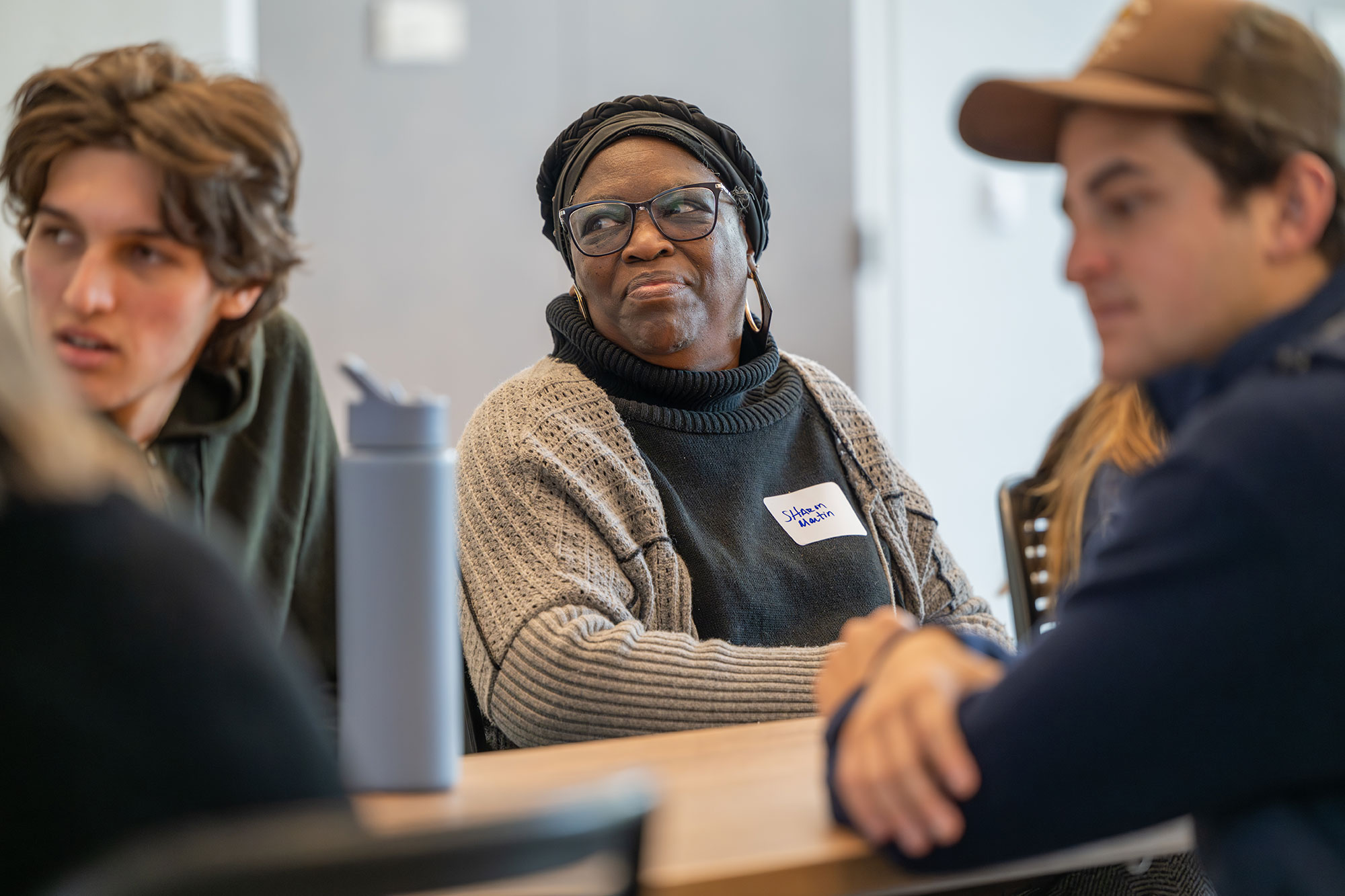 Earlier in the semester, students met at the Generations Center for a roundtable discussion on ageism with a panel of older adults from Forsyth County.