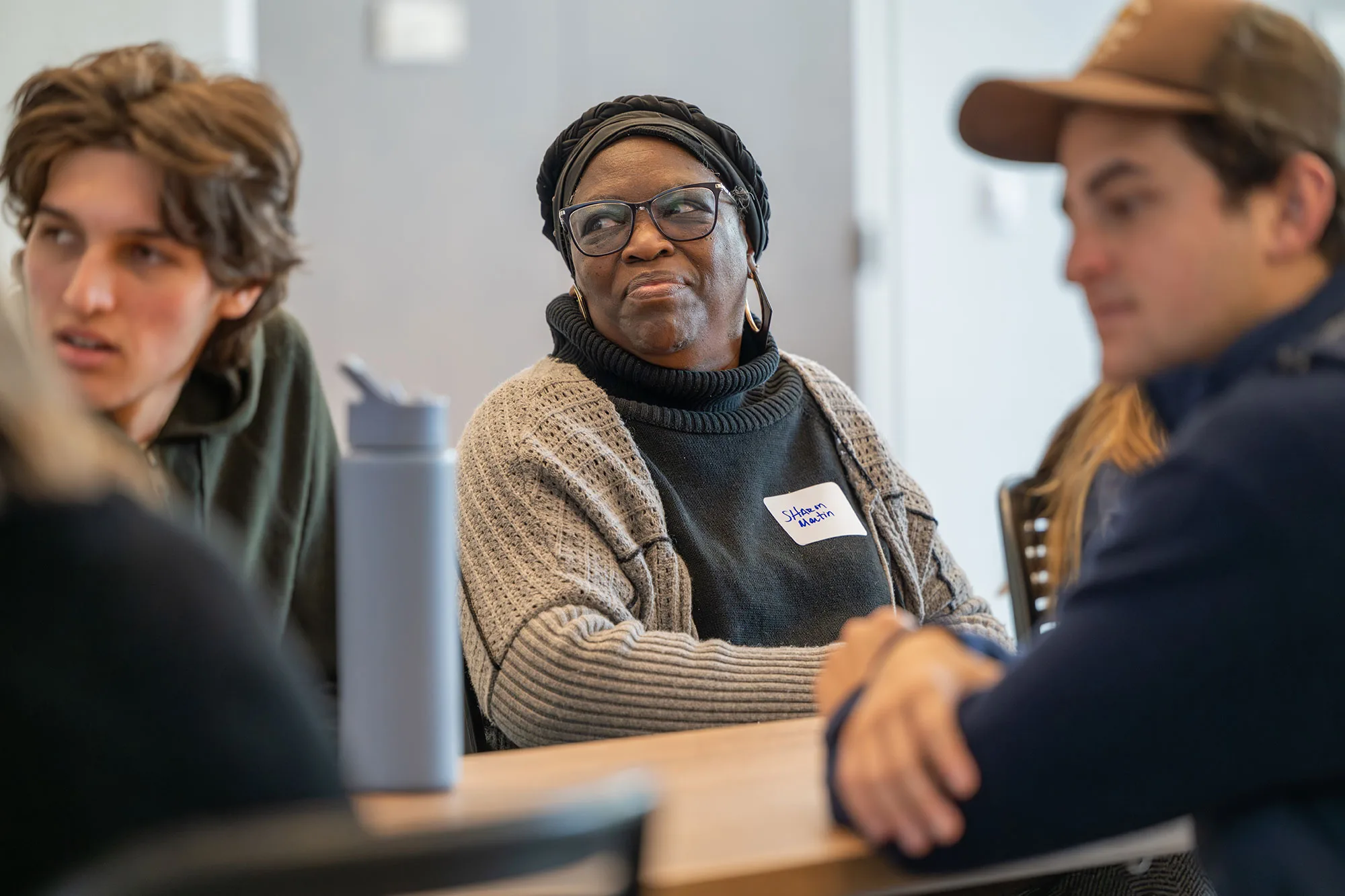 Earlier in the semester, students met at the Generations Center for a roundtable discussion on ageism with a panel of older adults from Forsyth County.