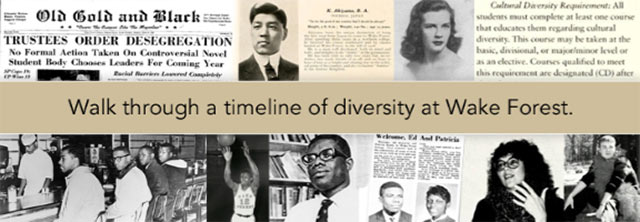 Walk through a timeline of diversity at Wake Forest