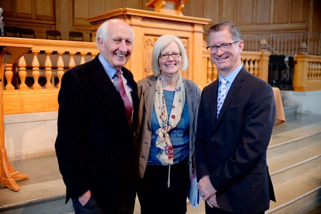 George Williamson (left), Gail R. O'Day (middle), and John Dorahuer (right)