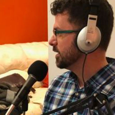 School of Divinity faculty member Christopher T. Copeland records episodes of his podcast, Heart of the Enneagram.