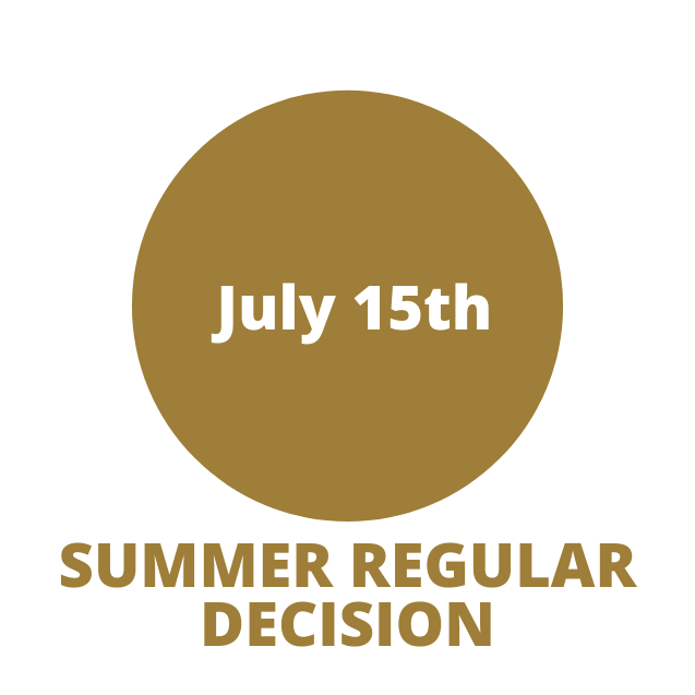 Summer regular decision