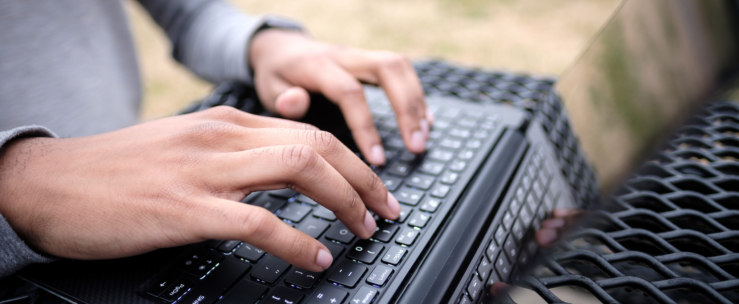 hands on a keyboard