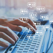typing with chat bubbles