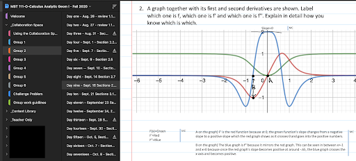 screenshot of OneNote collaboration space