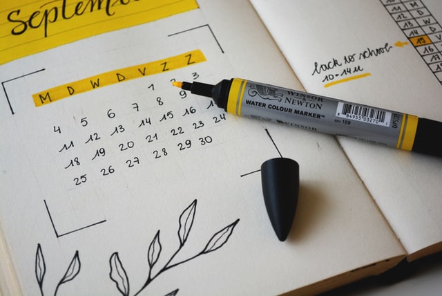 Decorative image of a calendar