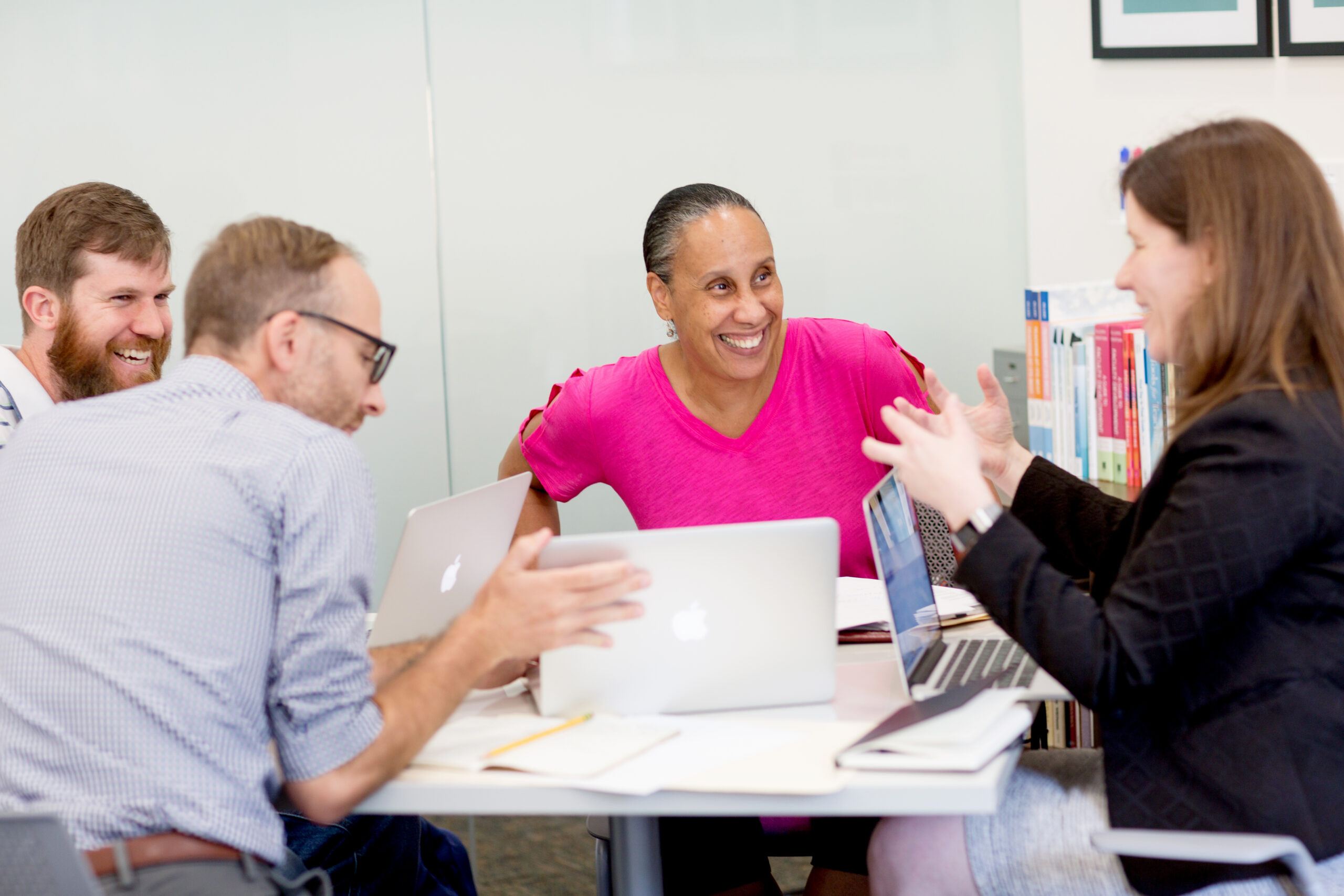 Decorative image of collaboration during a meeting