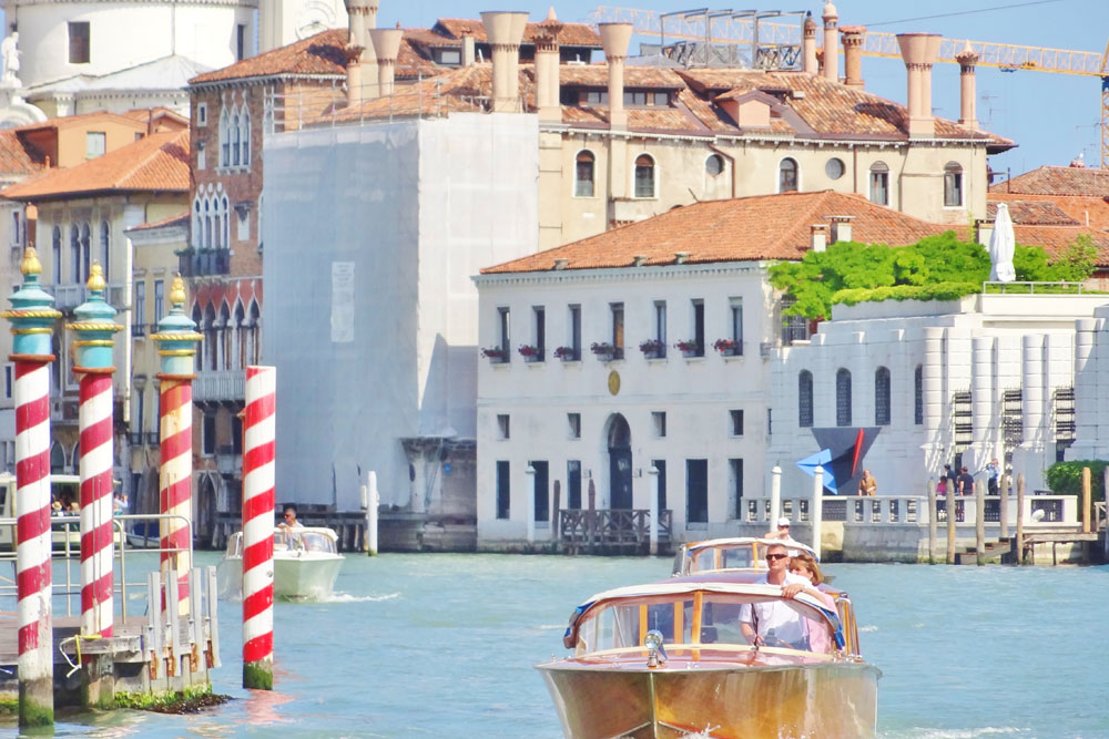 boat on a canal in venice