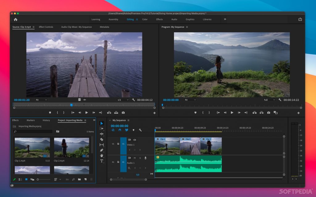 Screenshot of Premiere Pro program