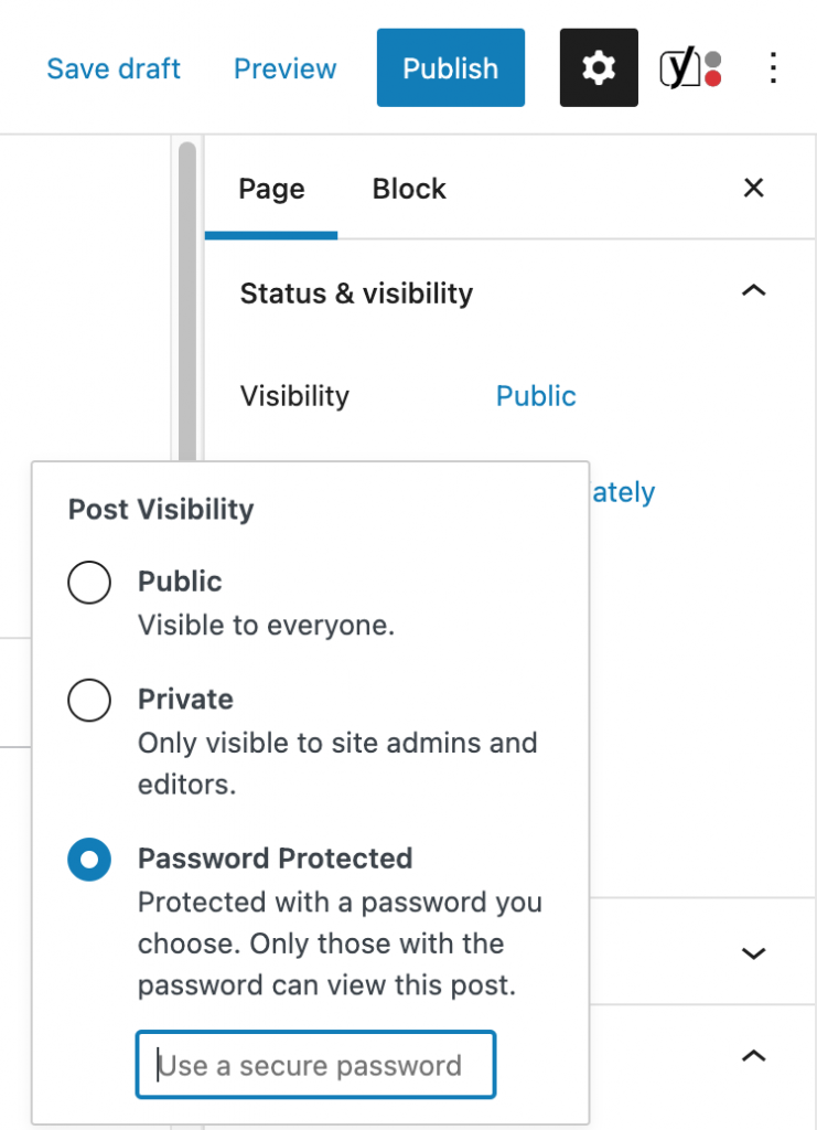 password field