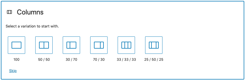 33/33/33 columns