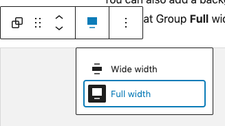 full width group