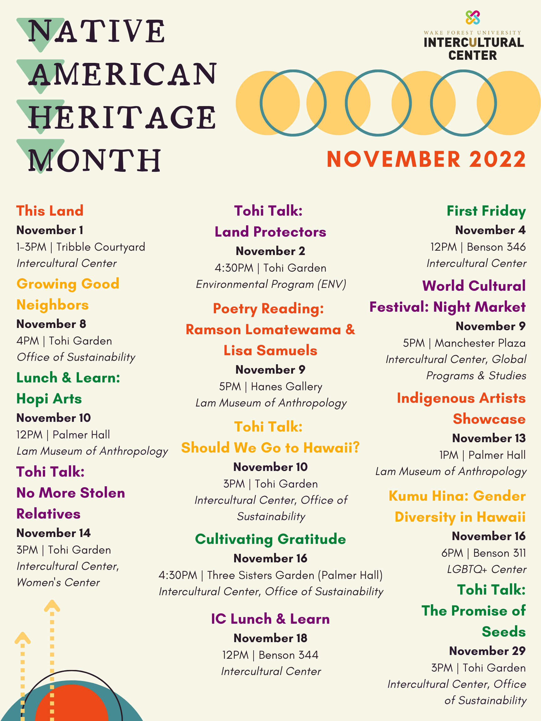 Native American Heritage Month Intercultural Center