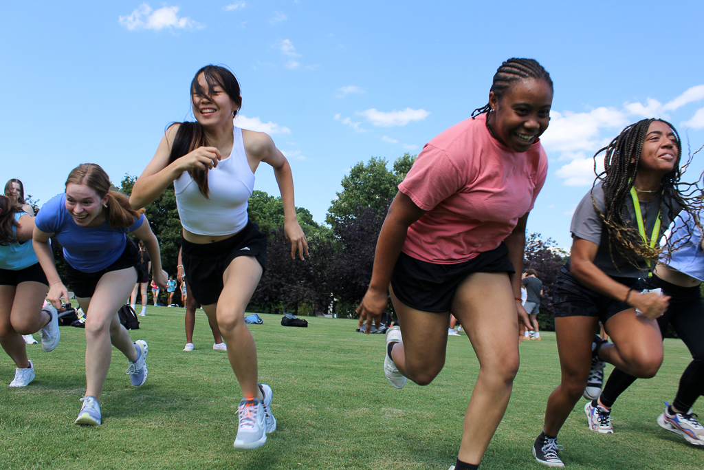 Health and Exercise Science students running