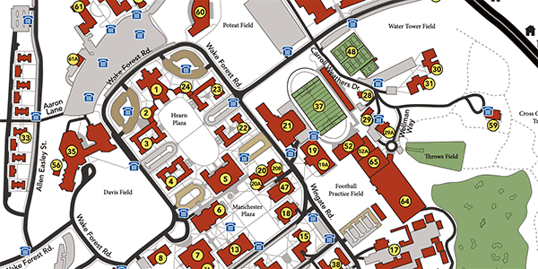 Wake Forest University Campus Map Maps - About Wake Forest