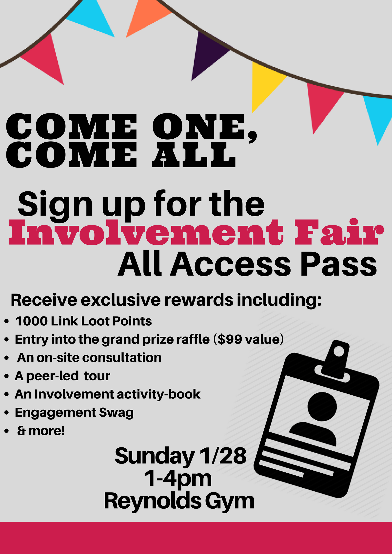 Student Involvement Fair 2018 All Access Pass is a great way to find your place on campus!