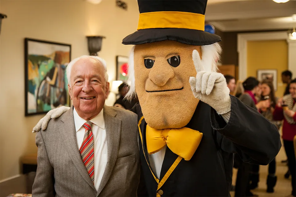 Ed Wilson with the Deacon