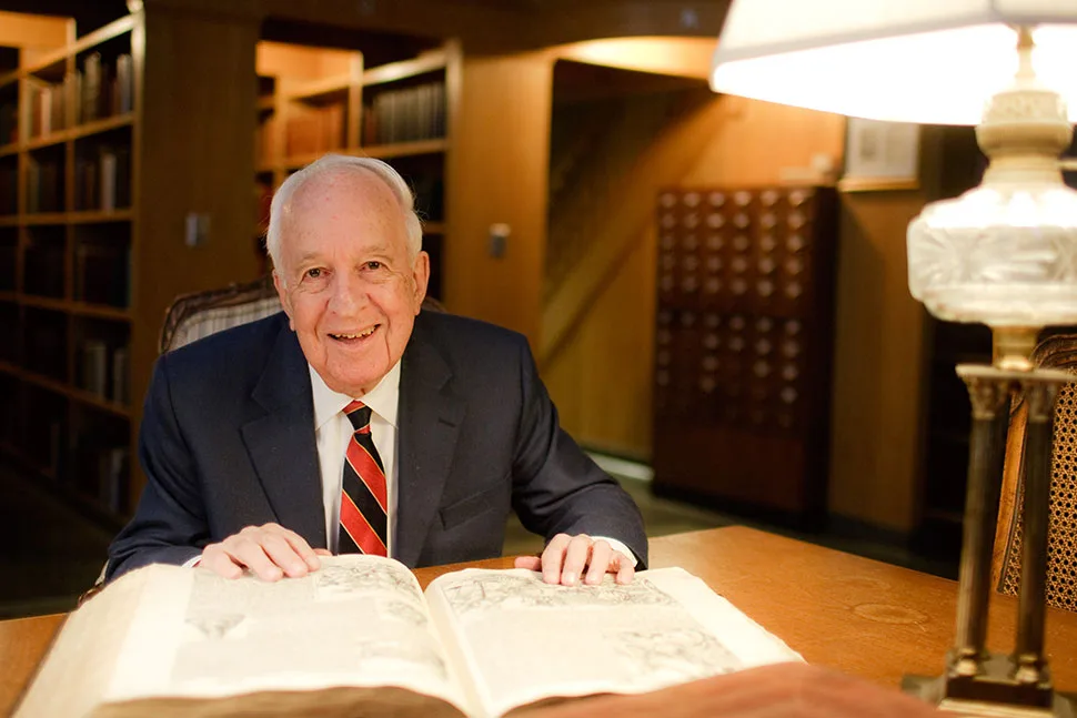 Wilson in the ZSR Library Rare Books Room, 2010