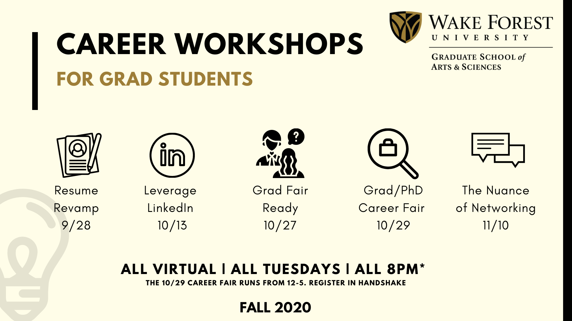 Career for Fall 2020 Wake Forest Graduate School