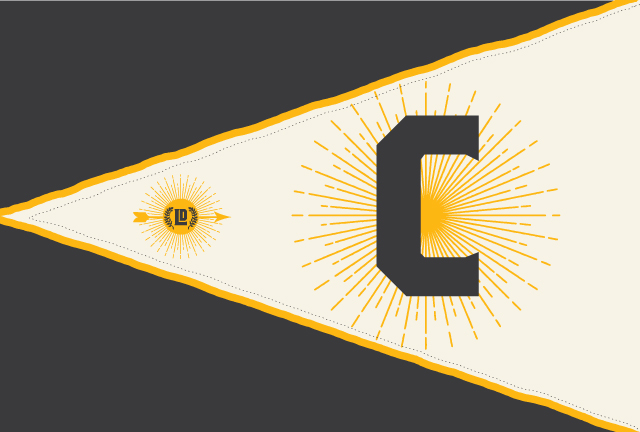 Flag with the letter C