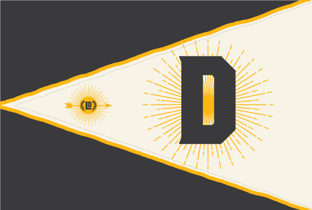 Flag with the letter D