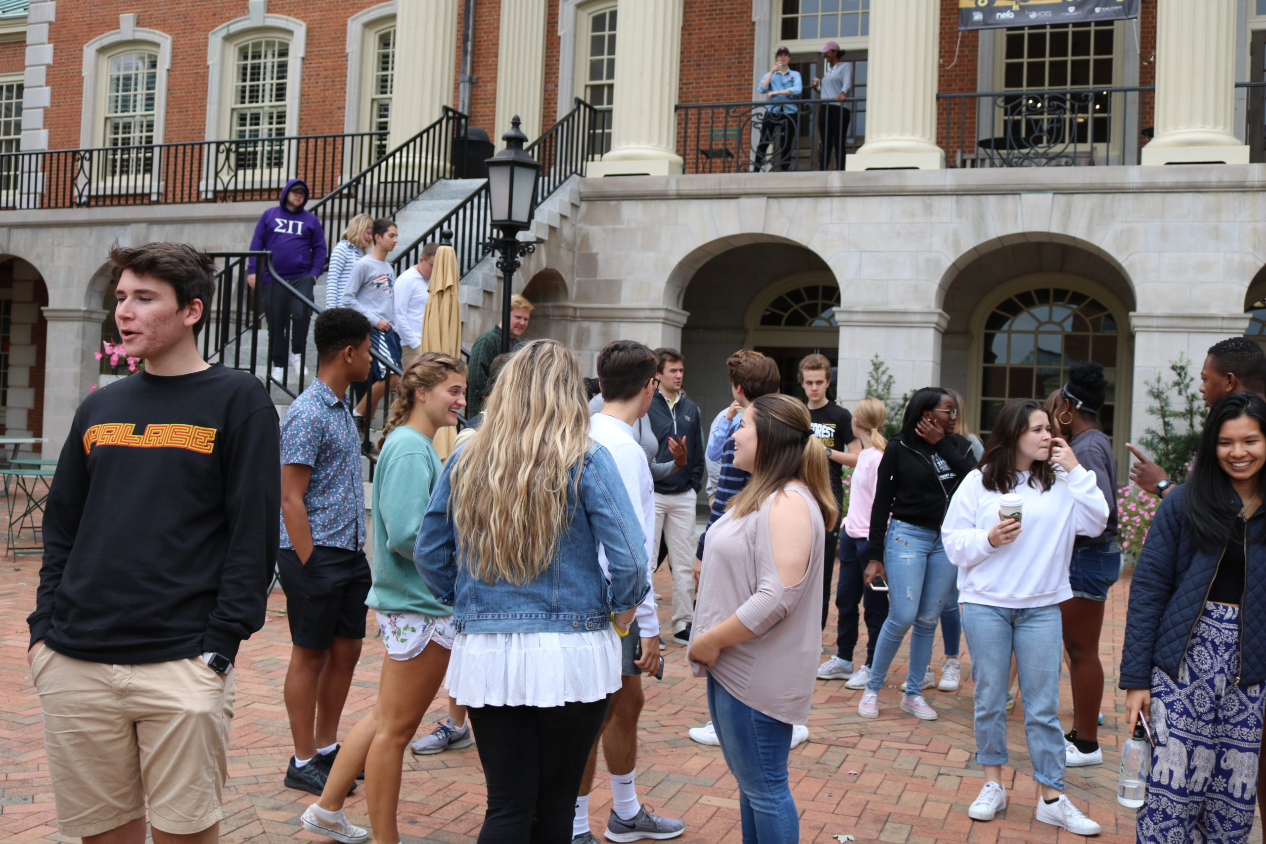 student participating in senate retreat