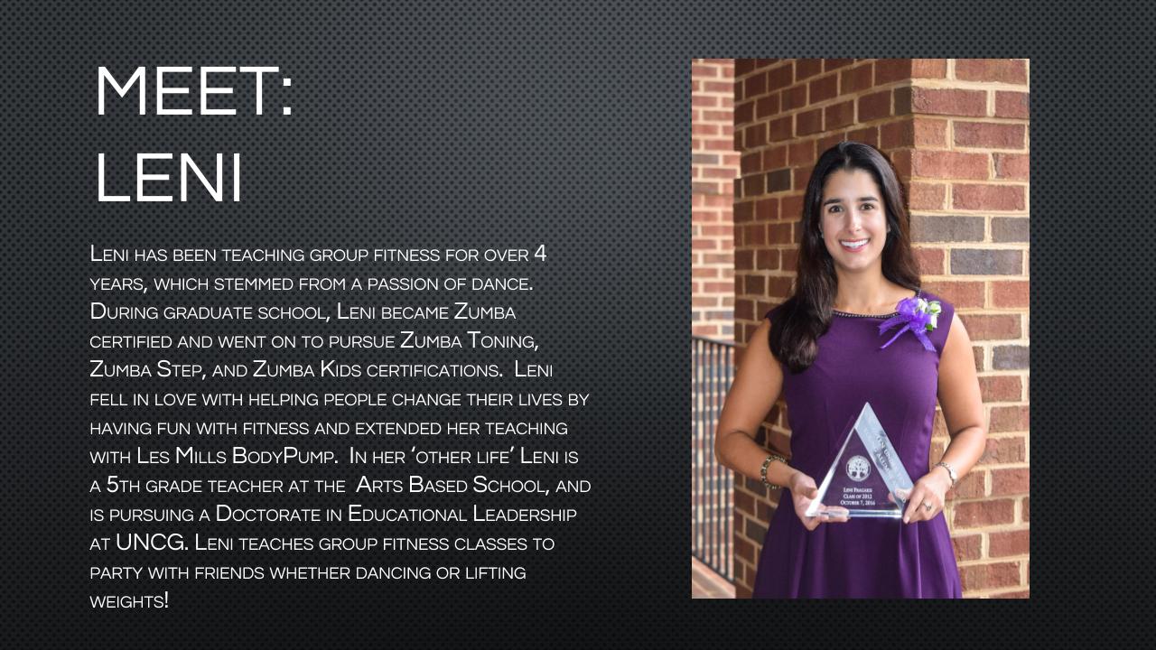 Campus Rec Group Fitness Instructor Bios