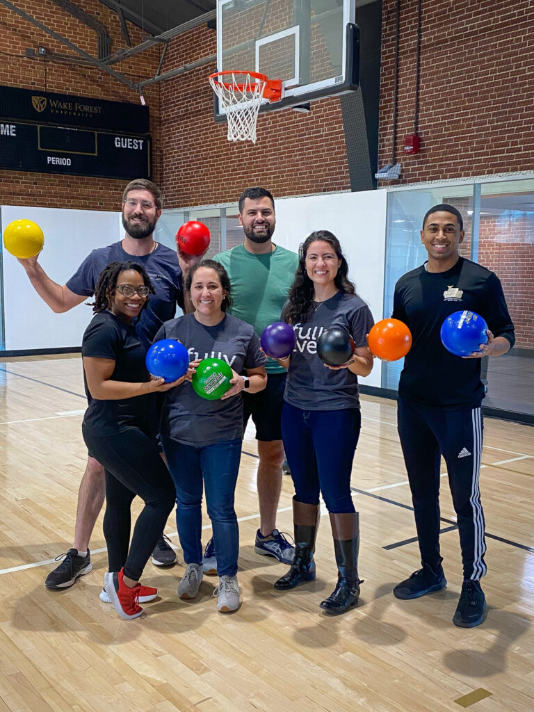 Team dodgeball event hosted by Campus Recreation