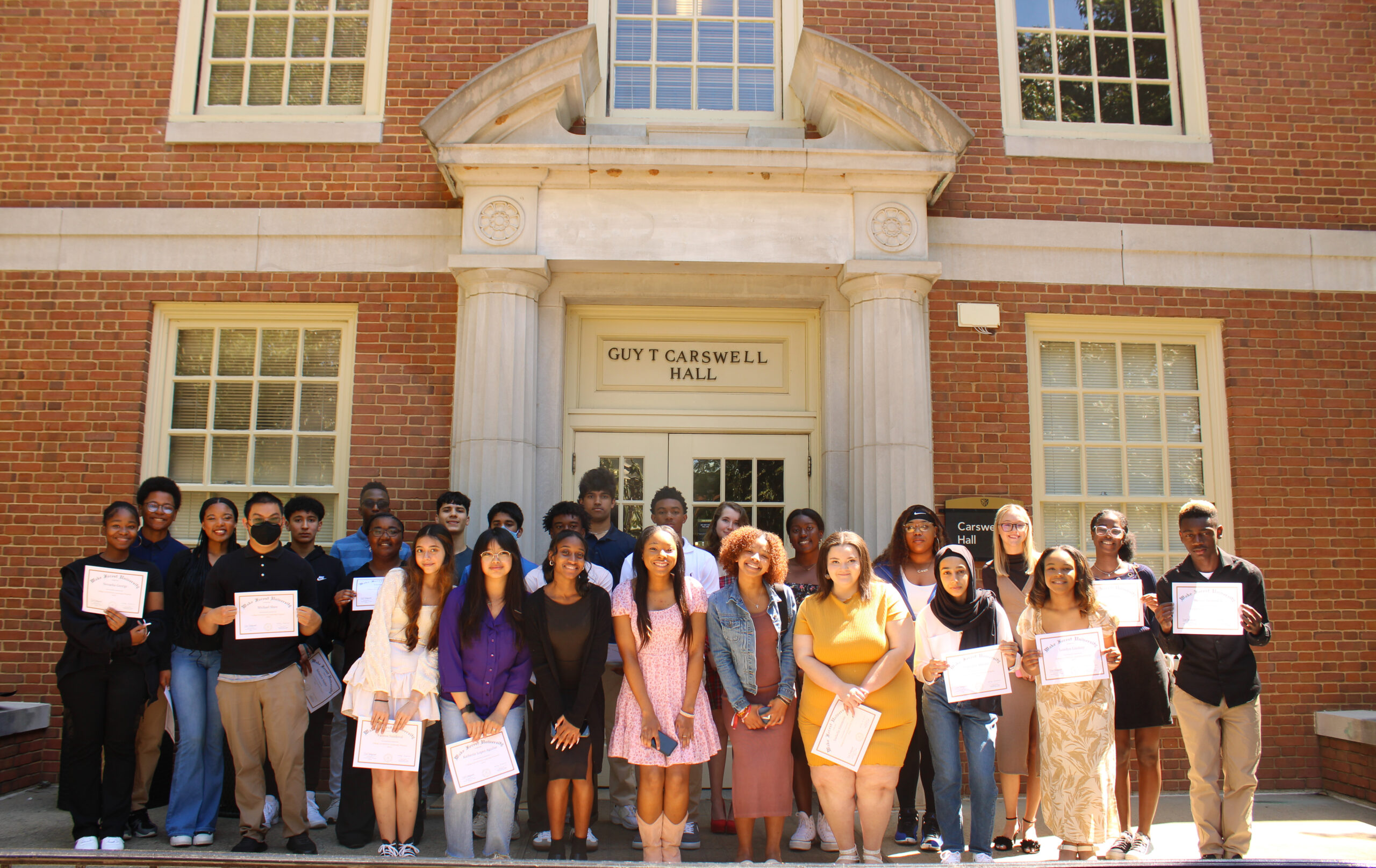 2022-2023 Winston-Salem College LAUNCH cohort at the graduation ceremony.