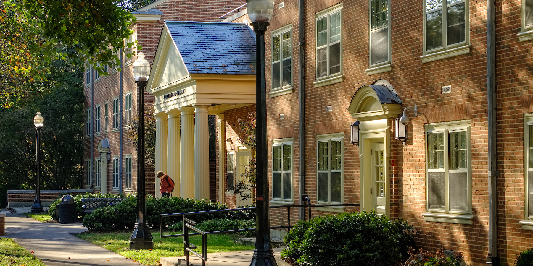 Main entrance of Luter residence hall