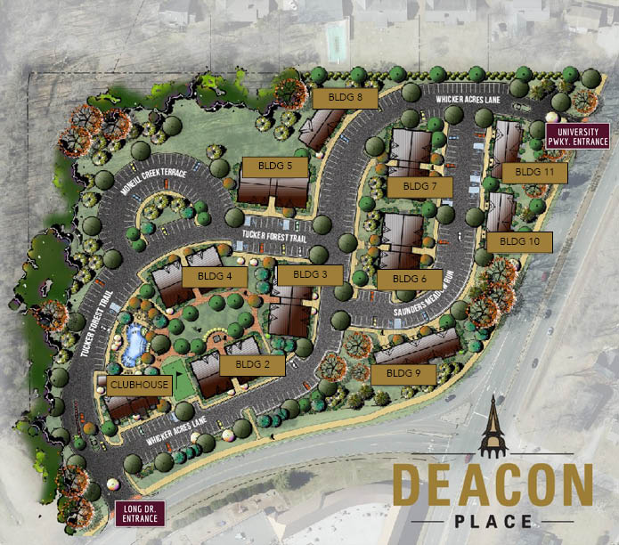 Deacon Place Bldg Map Office Of Residence Life And Housing