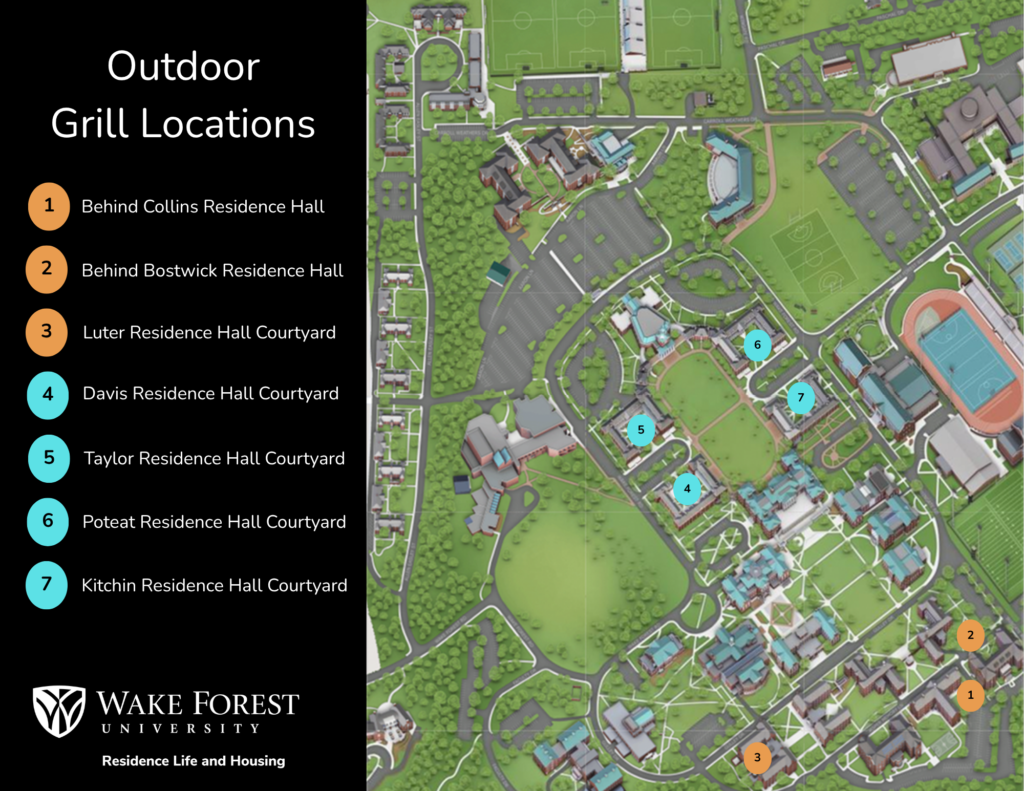 Outdoor grill locations