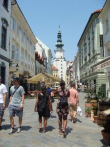 Students on the street in Vienna 2012