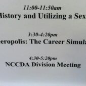 NCCA Careeropolis Presentation Sign